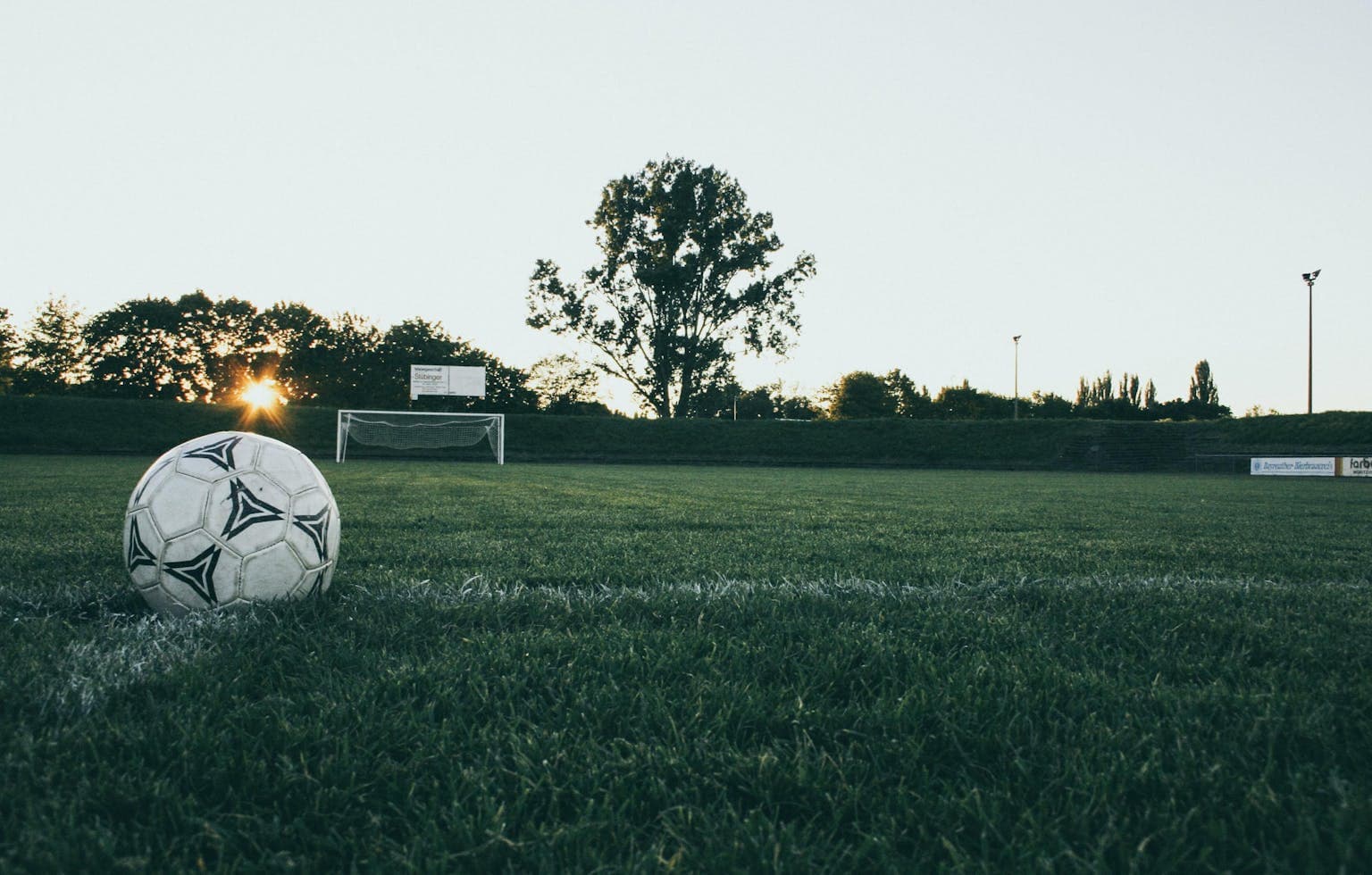 Soccer ball on the field